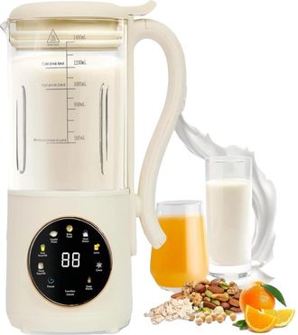 OEM M&aacute;quina Para Hacer Leche De Soja, Capacidad De 1400 Ml, Vidrio Resistente Al Calor, Funcionamiento Con Un Solo Bot&oacute;n, Funci&oacute;n De Autolimpieza, Uso Mul