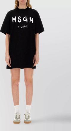 Msgm mini crew neck dress with short sleeves