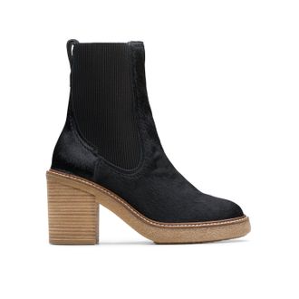 Clarks Cassiano Top in Black Leather