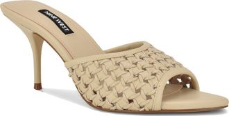 Nine West Kirela Woven Sandal in Ivory at Nordstrom, Size 6.5