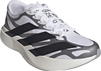 adidas Adizero Evo SL EXO Running Shoe in White/core Black/iron Met at Nordstrom, Size 11.5