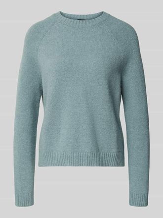 HUGO BOSS Regular Fit Strickpullover aus Alpaka-Mix mit Modal und Baumwoll-Anteil Modell FEBISAN in Rauchblau, Gr&ouml;&szlig;e XXL