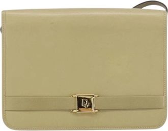 Dior Pre-owned Vintage Schoudertas - Dames - Vintage Schoudertas - Beige - ONE Size - Leer - Vintage