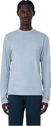 Rier Long Sleeve Crewneck Top - Heren - Longsleeves - Grijs - L - Tops