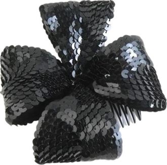 Chanel Pre-owned Stoffen Haaraccessoire - Dames - Vintage Accessoires - Zwart - ONE Size - Vintage