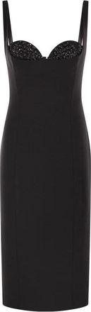 Elisabetta Franchi Slim-fit Schedejurk in Lichtgewicht Cr&ecirc;pe - Dames - Casual kleedjes - Zwart - S - Satijn - Kleedjes