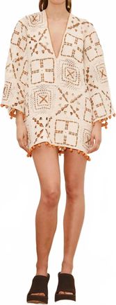 Alemais Marva Crochet Mini Dress In Natural