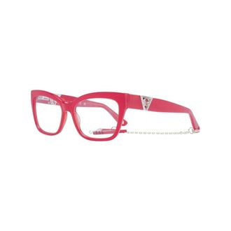 Guess Glasses, female, Red, Size: ONE SIZE Cat Eye Optical Frames with Pendant