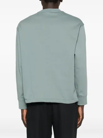Emporio Armani Abstract Print Cotton Sweatshirt - Sage Green