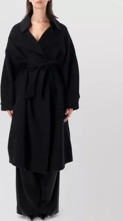 Frankie Shop wool double-breasted belted trench coat