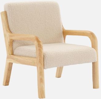 Sweeek Sill&oacute;n Infantil Escandinavo De Madera Y Tela Borreguito