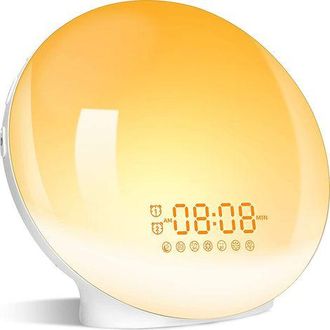 OEM Alarm Clock Wake Up Light With Sunrise/sunset Simulation Dual Alarms Bedside Night Lamp Snooze Function Fm Radio 7 Natural Sounds 7 Colorful Atmospher