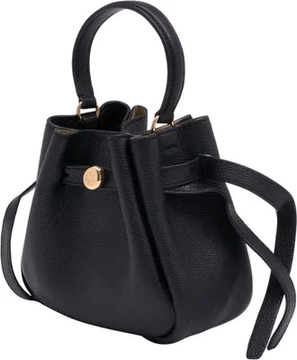 Tory Burch Womens Romy Mini Crossbody - Tory Burch Leather Black Calfskin Bags Crossbodies