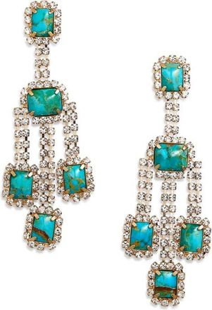 Gas Bijoux Leonor Drop Earrings in Blue Green at Nordstrom