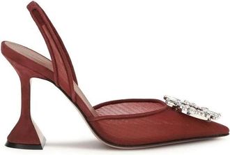 Amina Muaddi Begum Pumps - Dames - Pumps - Bruin - 36 1/2 EU - Leer - Schoenen