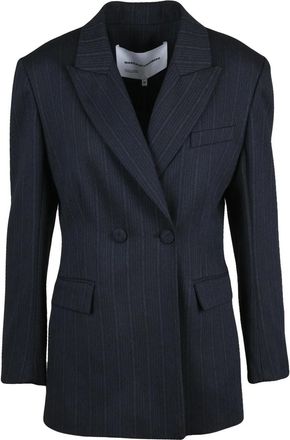 Margaux Lonnberg Long Tailored Double-Breasted Viscose-Blend Jacket