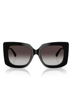 Jimmy Choo London 54mm Gradient Butterfly Sunglasses in Black /Gradient Grey at Nordstrom