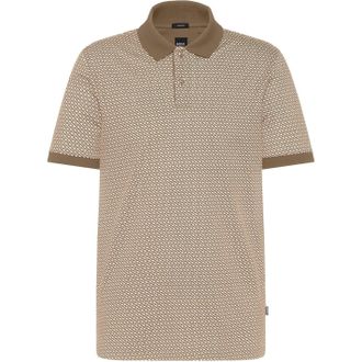 HUGO BOSS Heren H-Parlay Getailleerd poloshirt (Beige)