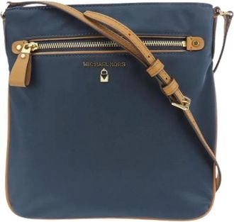 Michael Kors Pre-owned Cross Body Bags, female, Blue, Size: ONE SIZE Pre-owned Nylon Cross Body Bag