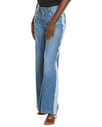 Johnny Was Blanket Stitch Medium Wash Relaxed Fit Jean