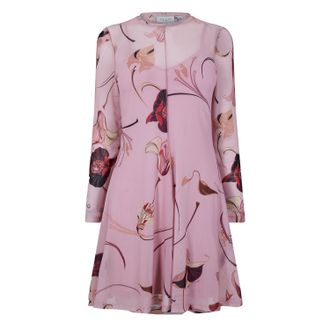 Ted Baker Mini-jurk voor dames van doorschijnende stof, in een normale pasvorm (Lichtroze)