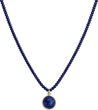 Jewelmak 14K Lapis Necklace