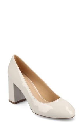 Journee Collection Seraphina Pump in Patent/Bone at Nordstrom Rack, Size 9.5
