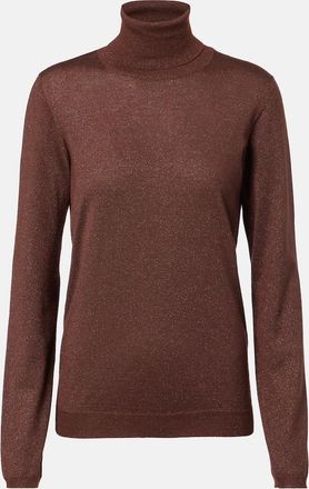 Brunello Cucinelli Cashmere and silk-blend turtleneck sweater