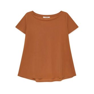 Maliparmi T-Shirts, female, Brown, Size: XS Soft Jersey T-Shirt