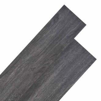 vidaXL Tableros De Suelo 18 Pcs Negro Y 5,26 M&sup2; Pvc Vidaxl