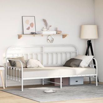 Berkfield Home Daybed Frame White 100x200 cm Steel