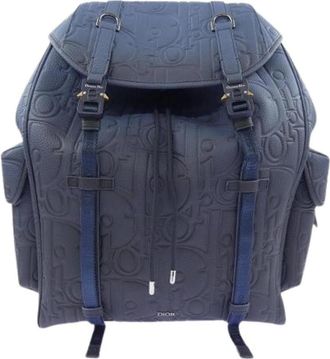Dior Pre-owned HIT THE Road Gravity Leather Backpack - Dames - Vintage Rugzakken - Blauw - ONE Size - Leer - Vintage