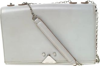 Emporio Armani Borsa a spalla in pelle con battente - Grigio