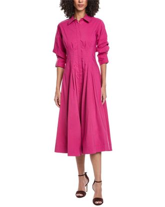 SIMKHAI Jazz Pintuck Midi Dress
