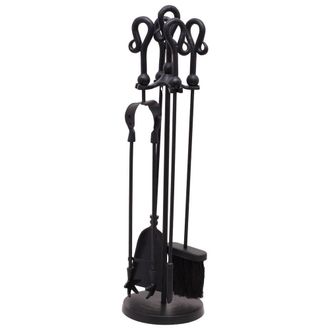 Hill Interiors Crook Top Companion Set in Black