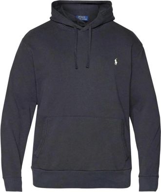 Polo Ralph Lauren Zwarte katoenen hoodie met logo-borduurwerk - Heren - Hoodies - Zwart - L - Katoen - Hoodies & sweatvesten