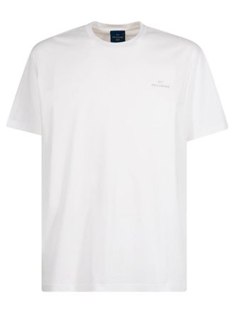 Paul & Shark White Printed Logo T-Shirt