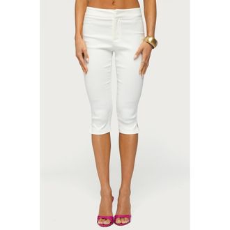 Edikted Sarafina Capri Pants in White at Nordstrom, Size X-Small