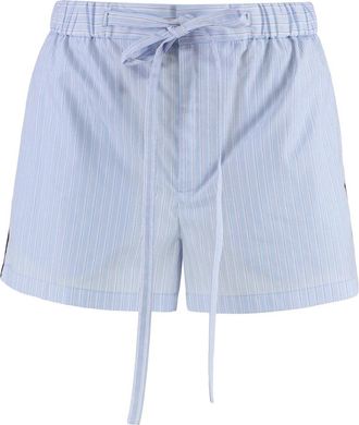 Gucci Katoenen shorts - Dames - Bermuda - Blauw - XS - Katoen - Korte Broeken