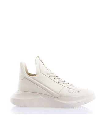 Rick Owens Mens Geth Runner Sneakers In Milk/white