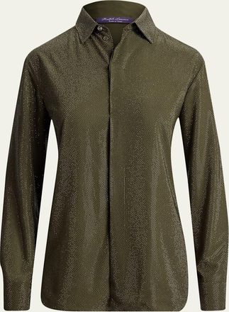 Ralph Lauren Collection Adrien Relaxed Fit Embellished Shirt
