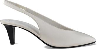 Loro Piana Rebecca Slingback - Dames - Pumps - Wit - 37 EU - Leer - Schoenen