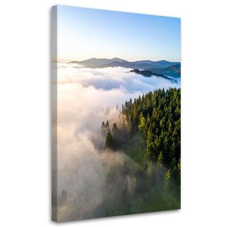 Feeby Impresi&oacute;n De Imagen, Paisaje Bosque Monta&ntilde;as Niebla, 80x120