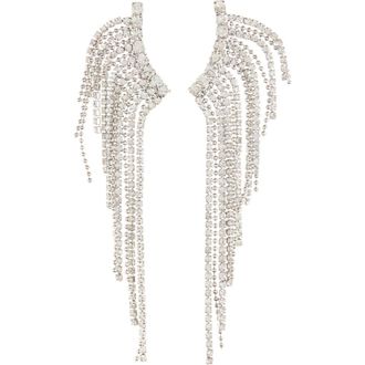 Eye Candy Los Angeles Fringe Statement Earrings in Silver at Nordstrom Rack