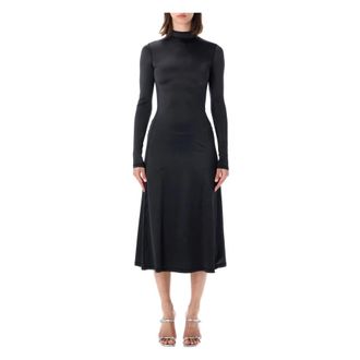 Diesel D Ungo Lange Jurk - Dames - Casual kleedjes - Zwart - S - Leer - Kleedjes