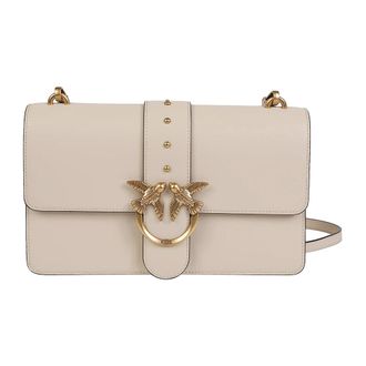Pinko Love One Classic Bag - Dames - Schoudertassen - Beige - ONE Size - Leer - Tassen