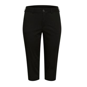 Kaffe Curve Zwart Diep Capri Broek Straight-Leg - Dames - Broeken - Zwart - Maat: 5XL