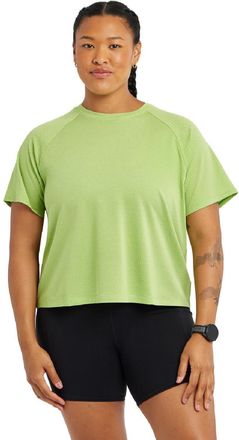 Oiselle Womens Flyout Boxy Shirt Green XL