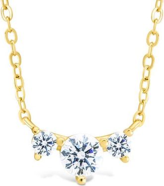 Sterling Forever Robin Cubic Zirconia Necklace in Gold at Nordstrom