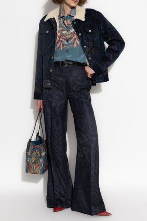 Etro Silk Shirt, Womens, Blue